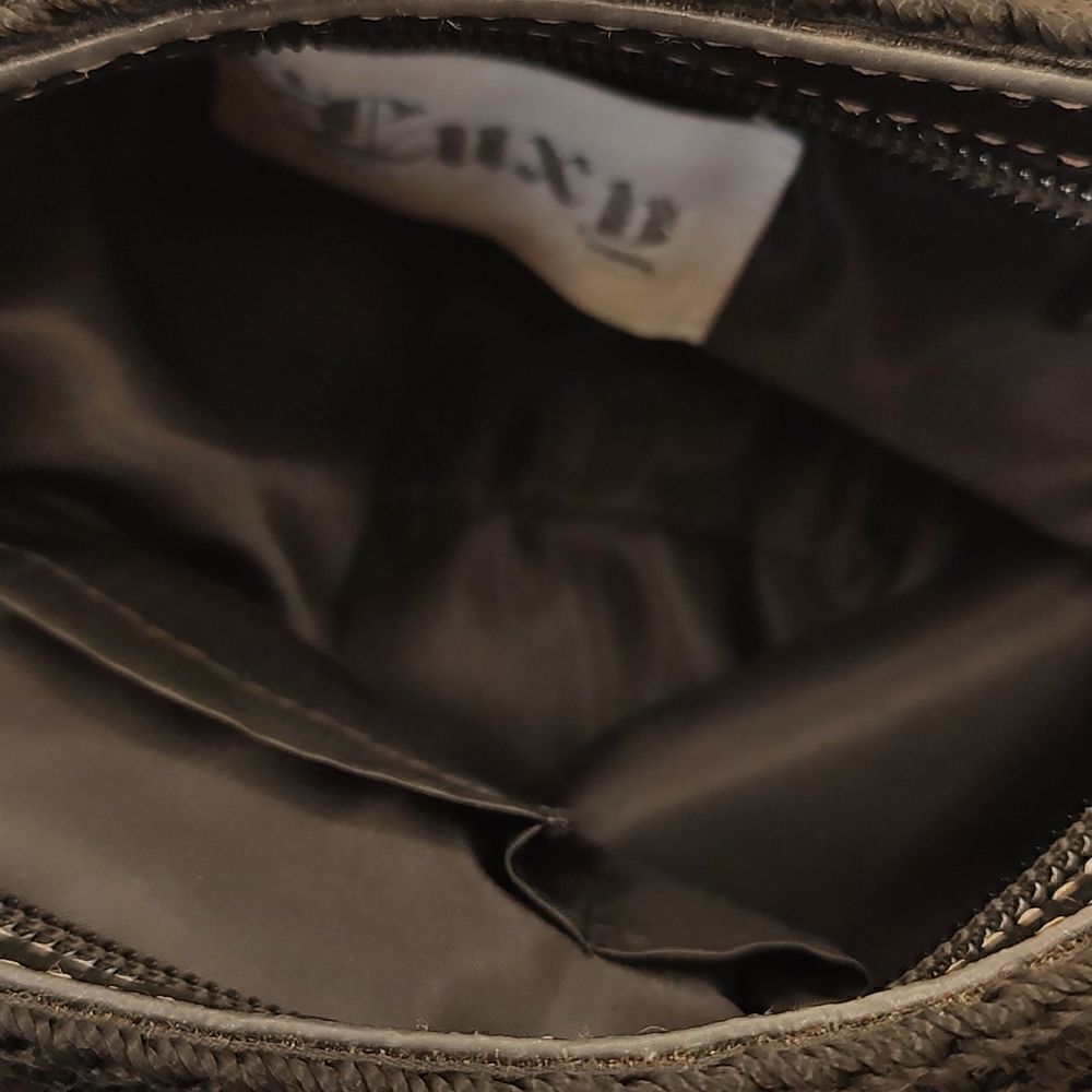Luxy Black Crochet and Leather Shoulder Bag - Picture 7 of 9